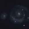 Sketch of Messier 51/M51 (NGC5194), NGC 5195, and Supernova SN 2005cs