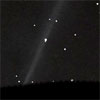 Sketch of Comet C/2006 M4 (SWAN) setting behind Mt. Elden - OCT 26/27, 2008