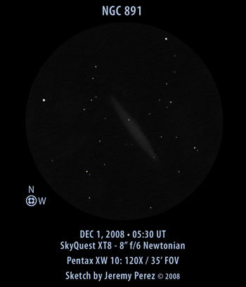 Sketch of NGC 891