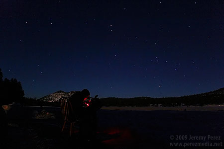 Observing comet C/2007 N3 (Lulin) at Sunset Crater National Monument