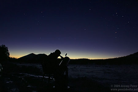 Dawn observing at Sunset Crater National Monument