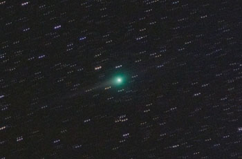 Photo of C/2007 N3 (Lulin) aligned to comet