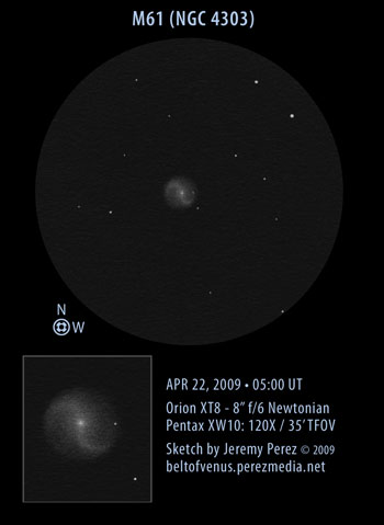 Sketch of Messier 61 (M61 / NGC 4303)