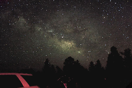 Photograph of Summer Milky Way rising at Anderson Mesa