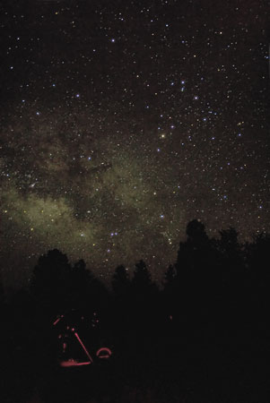 Photograph of Summer Milky Way rising at Anderson Mesa