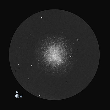 Positive Sketch of Messier 3 (M3 / NGC 5272)