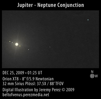 Digital Illustration: Jupiter-Neptune Conjunction