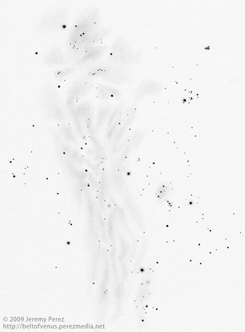 Negative sketch of the Winter Milky Way