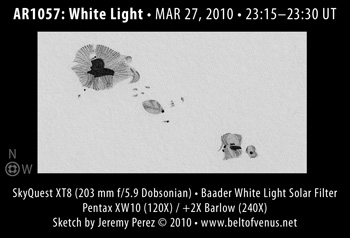 White Light Sketch of AR1057