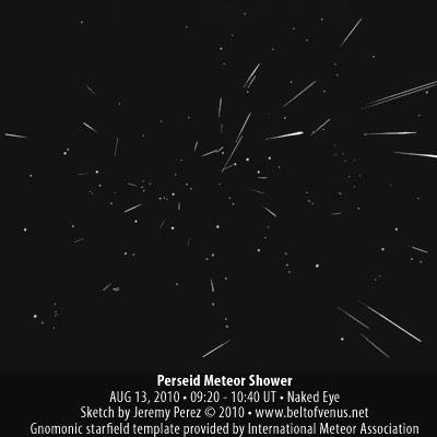 Sketch of 2010 Perseids