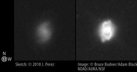 NOAO Photo Comparison of NGC 6572 (The Blue Racquetball)
