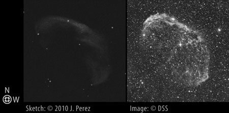 DSS Photo Comparison of NGC 6888 (The Crescent Nebula)