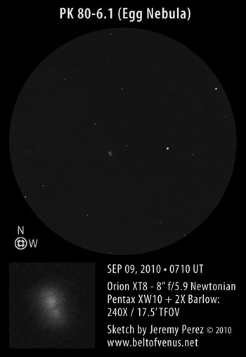 Sketch of PK 80-6.1 (The Egg Nebula)