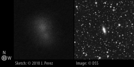 Sketch/DSS Photo Comparison of PK 80-6.1 (The Egg Nebula)