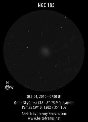 Sketch of NGC 185