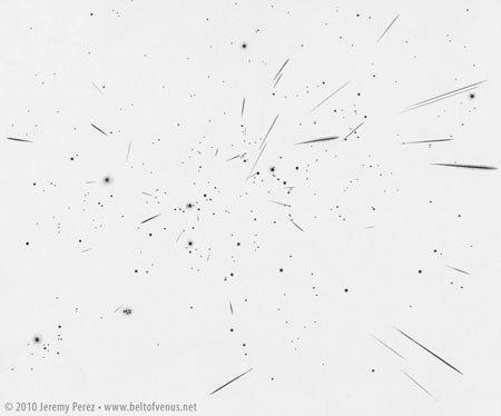 Negative Sketch of 2010 Perseids