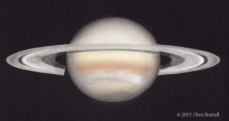 Sketch of Saturn by Chris Nuttall