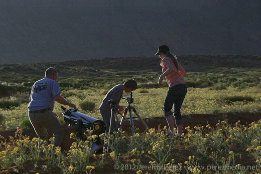 Setting up scopes to view the eclipse