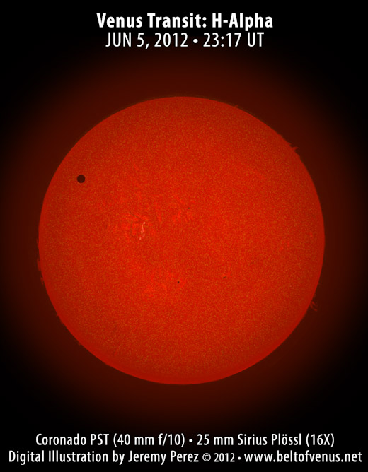 Venus Transit - H-Alpha Digital Illustration