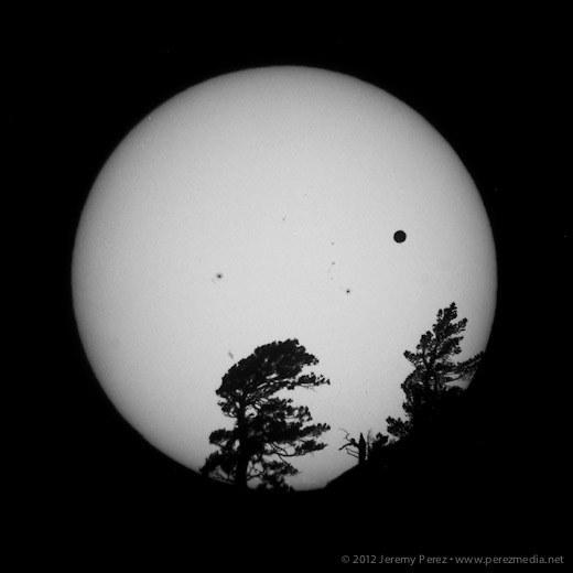 Venus Transit as the Sun sets behind Mt. Elden