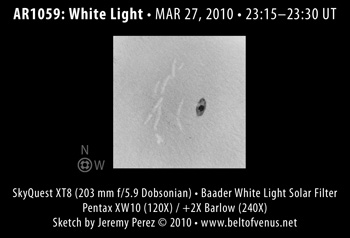 White Light Sketch of AR1059